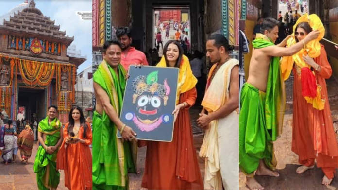 Bhagayashree demands blessings in Jagannath Puri temple

