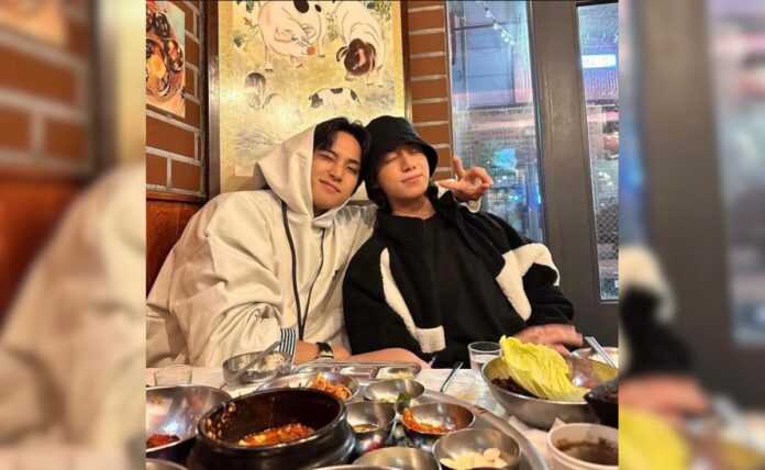 Pix Crazy from BTS Jungkuk's reunion with seventeen Mingu on military break is viral

