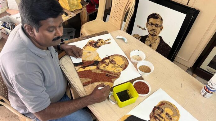 From millets to masterpiece: Visakhapatnam artist Moka Vijay Kumar Bag International recognition


