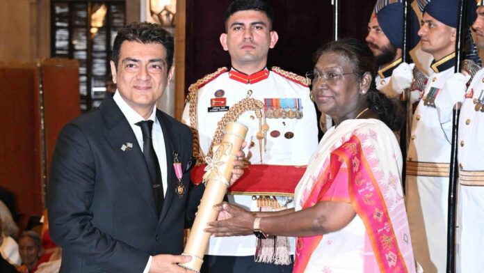 Padma Awards 2025: Ajit Kumar receives Padm Bhushan from President Daupadi Murmu

