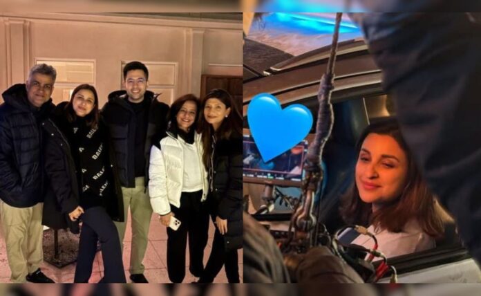 Parineeti Chopra shoots for her upcoming mystery thriller, shared a picture with Raghav Chadha

