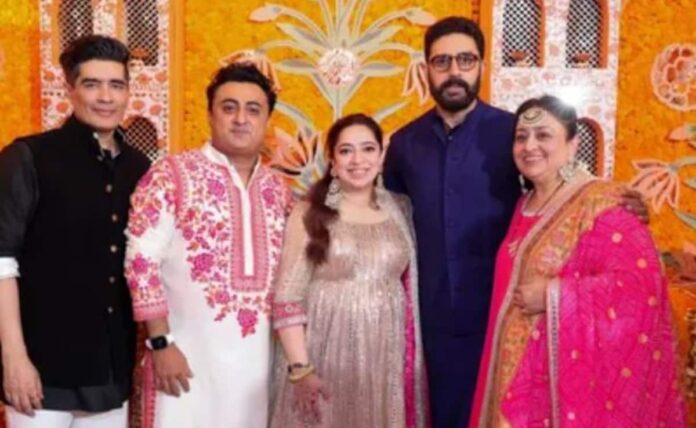 Pix: Abhishek Bachchan, Sara Ali Khan and other JP Dutta's daughter shower

