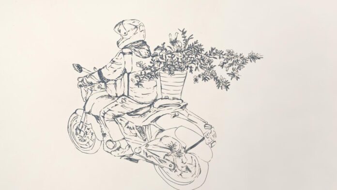 How artist Mohit Mahato calls it with flowers


