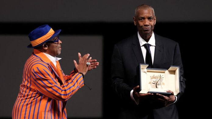 Kan 2025: Danzel Washington presented Surprise Honary Palme D'Or by Spike Lee

