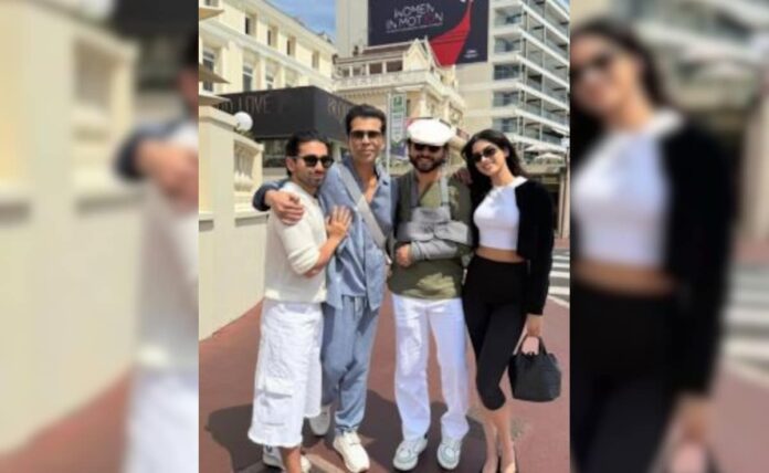 Kan 2025: Janhvi Kapoor's rumored lover Shikhar Paharia, sister Khushi and BFF and Form Cheer Squad ahead <i>Homebound</i> Screening

