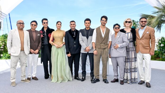 Kan 2025: Neeraj Gaywan hugs Karan Johar as a 'homebound'.

