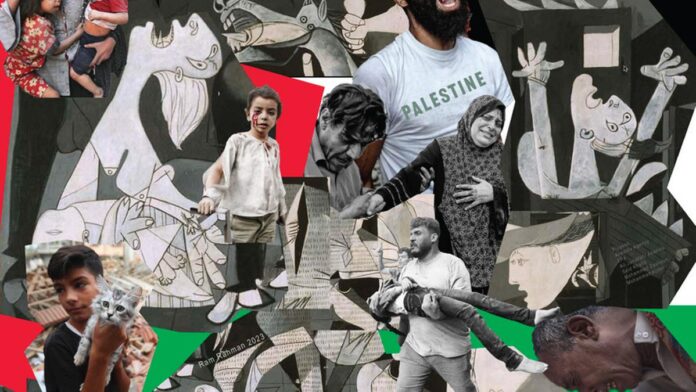 'The Body Call Palestine': An exhibition in Jawahar Bhavan that highlights the raw anger and the precious pain of Palestinian artists

