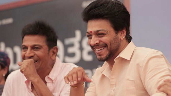 The next venture of writer-director-actor MG Srinivas and Shivajkumar goes to the floor  

