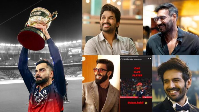 Allu Arjun, Ranveer Singh, Karthik Aryan and more Virat Kohli and RCB congratulations

