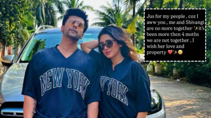 Kushal Tandon confirmed the partition with Shivangi Joshi in late night post, later removed it; Neatzance asks if he was drunk

