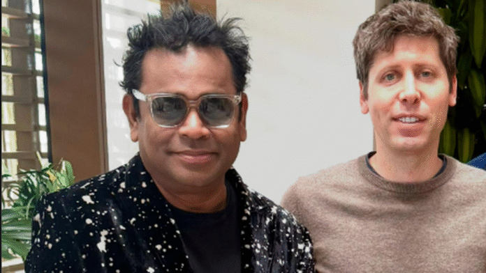 AR Rahman formed a team along with Sam Altman of Openai for the AI-Pied Music Metavors 'Secret Mountain'.

