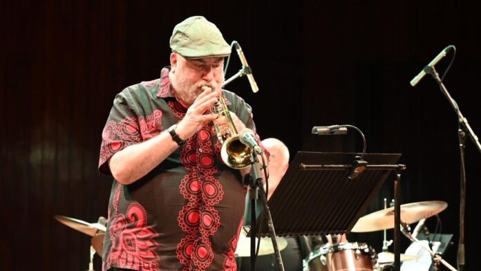 Indian Jazz fans Trumpter Randy Baker and drummer Peter Arskin were for a treatment at a concert

