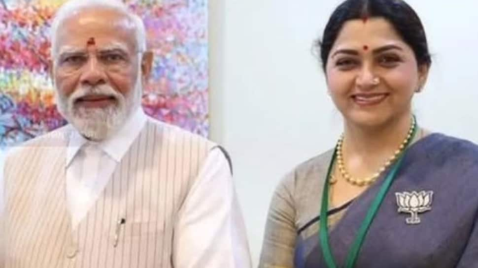 Khushboo Sundar was appointed as Tamil Nadu BJPS Vice President, expresses gratitude to PM Modi: extremely indebted

