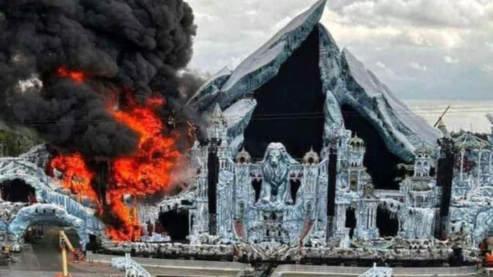 Large -scale fire on the day before the festival launch

