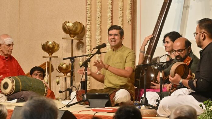 A Kathakali was the main attraction of the recent concert of Padam Sikkil Gurcharan 

