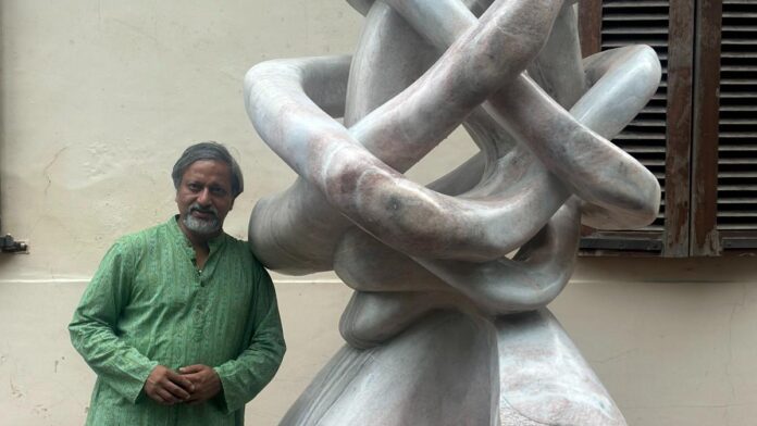 Artist Neeraj Gupta's Makrana marble sculpture in Bikaner House Sparks Dialogue

