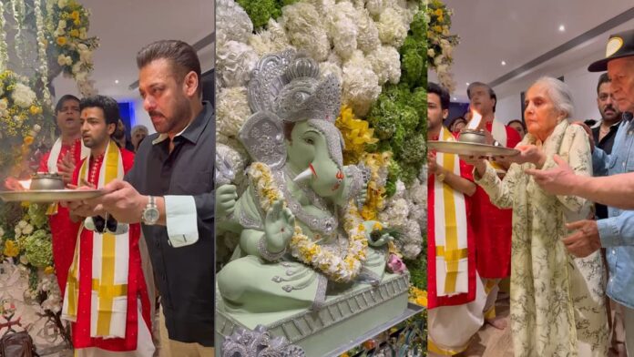 Ganesh Chaturthi 2025: Salman Khan performed Aarti with father Salim Khan and mother Salma Khan - watch

