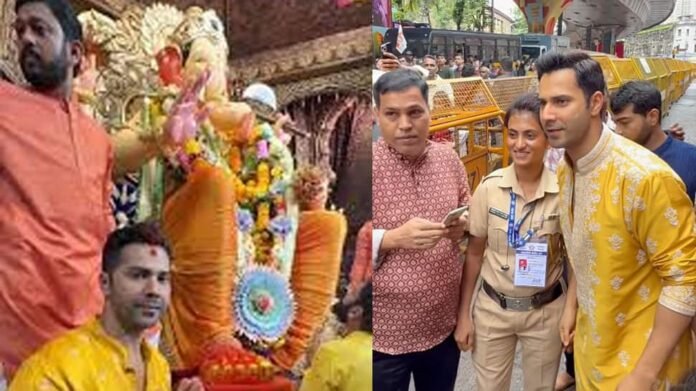 Ganesh Chaturthi 2025: Varun Dhawan visits Lalbagcha Raja, meets fans outside the pandal