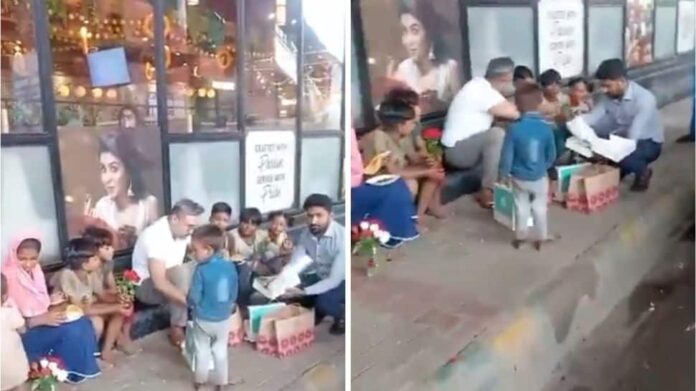 Rapper Honey Singh saw children feeding near Sector 63 metro station in Noida, the scenes go viral.

