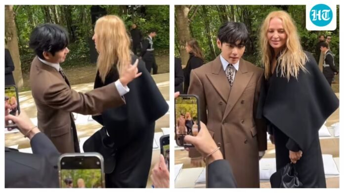 When V met Uma Thuraman: Sweet Hair-Fixing moment of BTS Star melts hearts on the Internet at Paris Fashion Week

