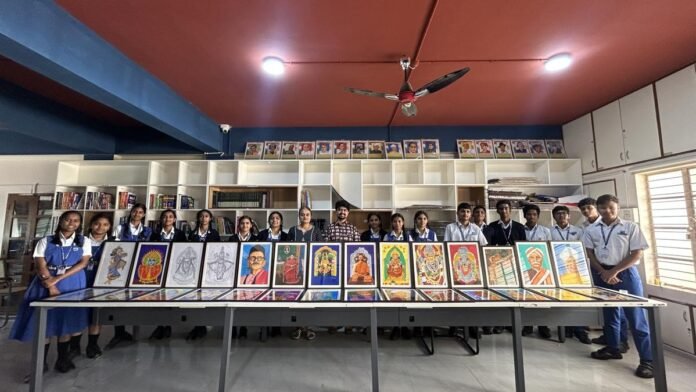 The exhibition showcases the bold strokes of the skilled young hands of Pratibha Academy, Bengaluru