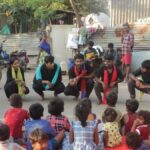Children from Narikurava community in Pallavaram as 'commentators' in puppet presentation on environmental degradation