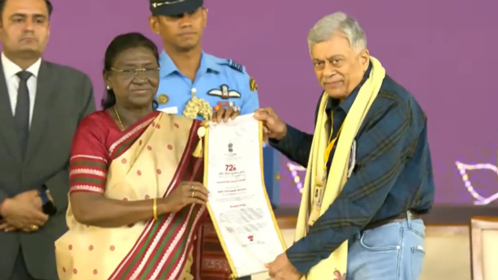 78-year-old veteran actor Ananth Nag received the Dadasaheb Phalke Award at the 72nd National Film Awards.