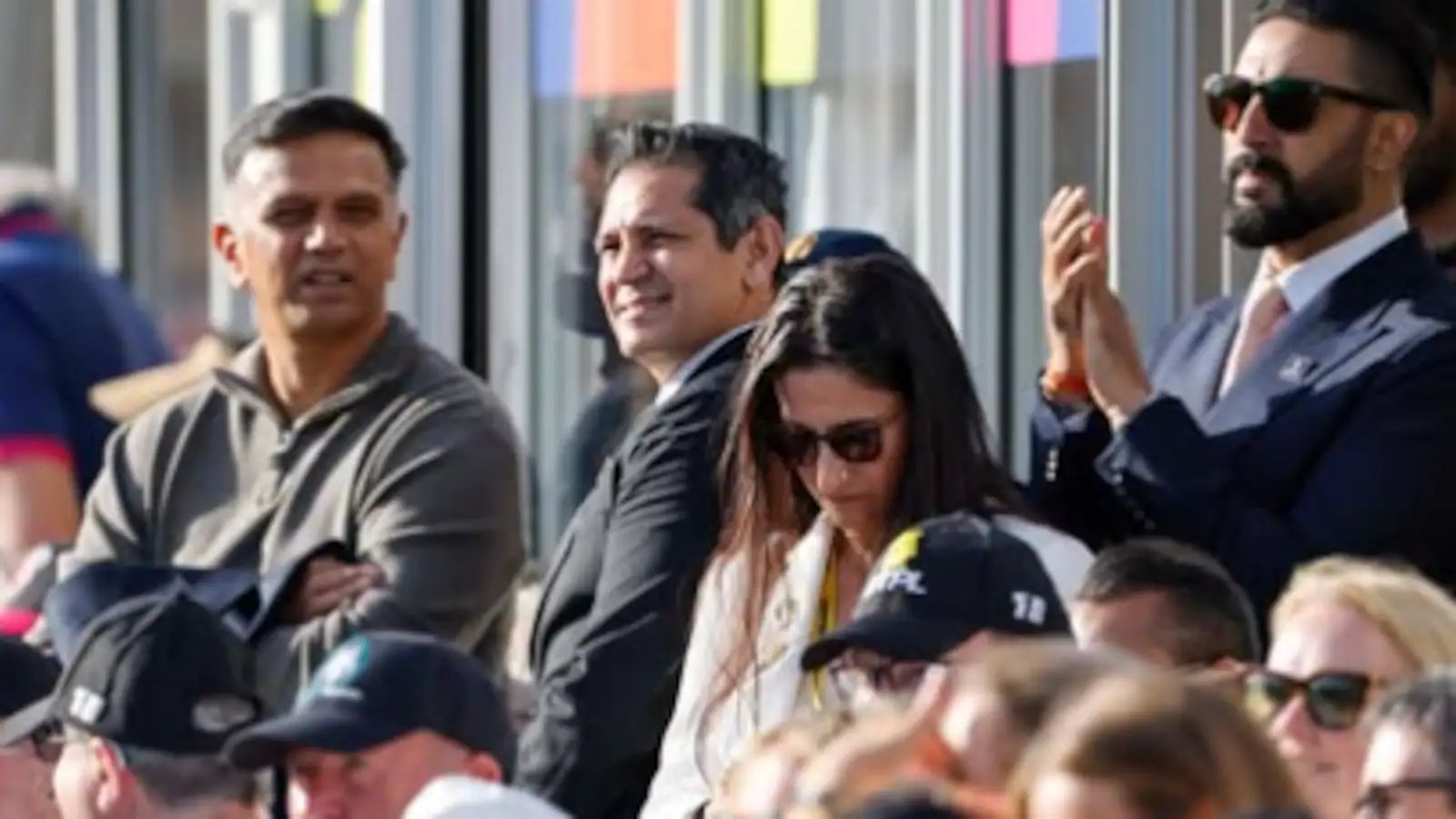 Abhishek Bachchan, Rahul Dravid in a frame at the European T20 Premier League. We didn't see it coming