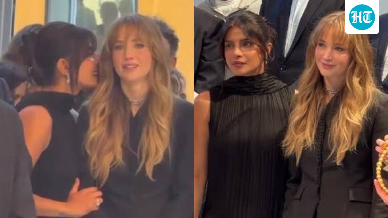Jennifer Lawrence and Priyanka Chopra's conversation in Paris is going viral. watch video