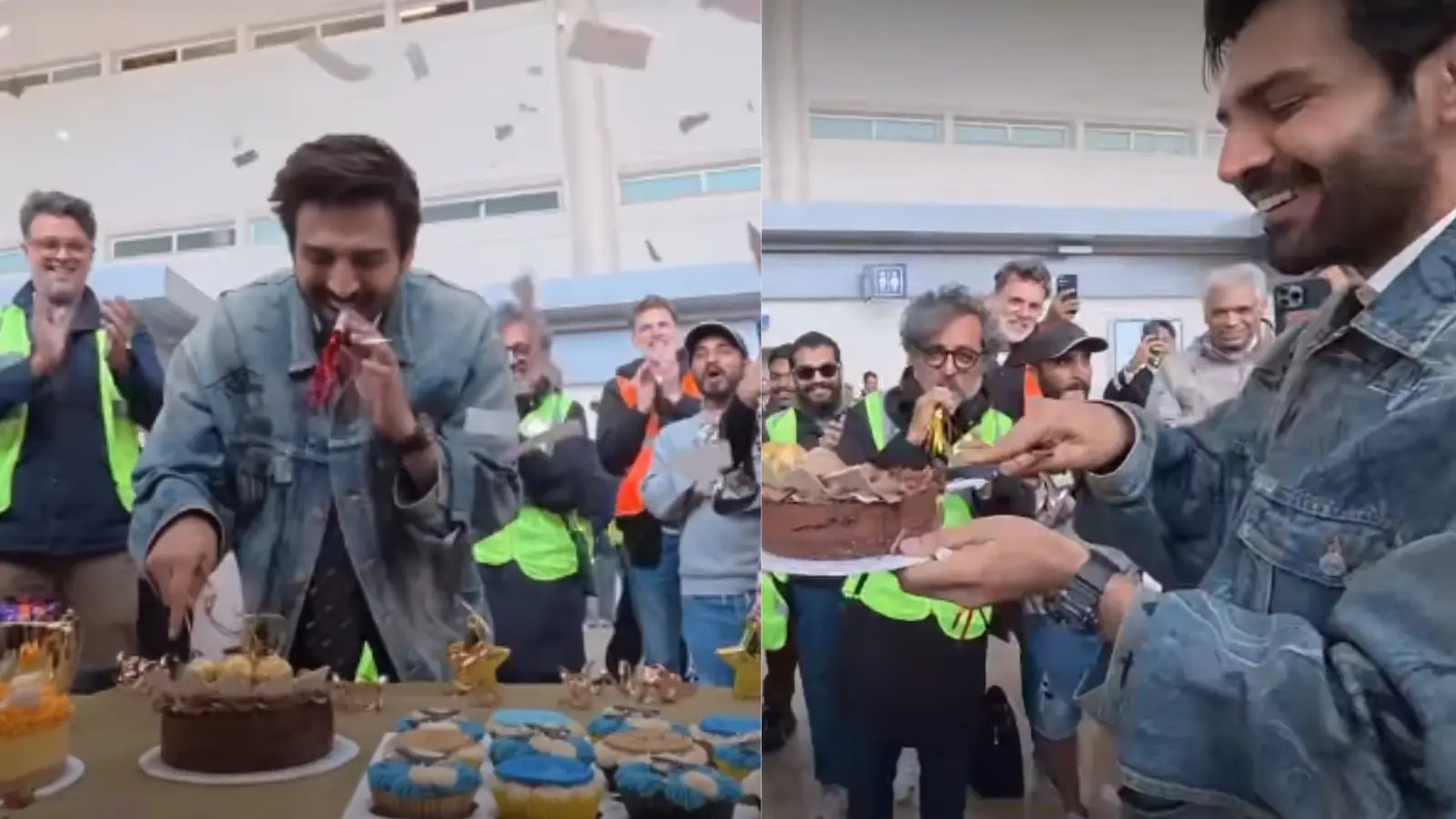 Karthik Aryan celebrated winning the National Award Captain India The team during the London shoot
