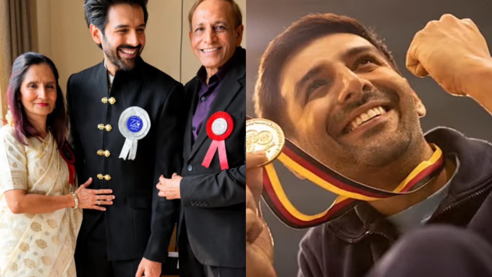 Karthik Aryan celebrates winning the National Award Chandu Champion With his 'world'