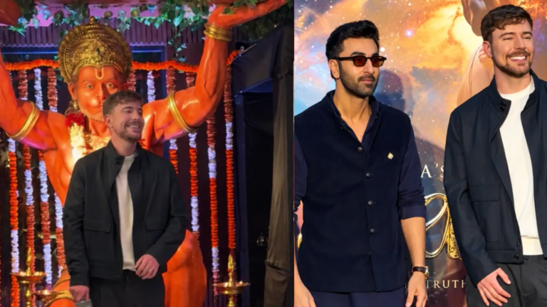 Mr. Beast Chants Jai Shri Ram At with Ranbir Kapoor The Ramayana Event in Mumbai