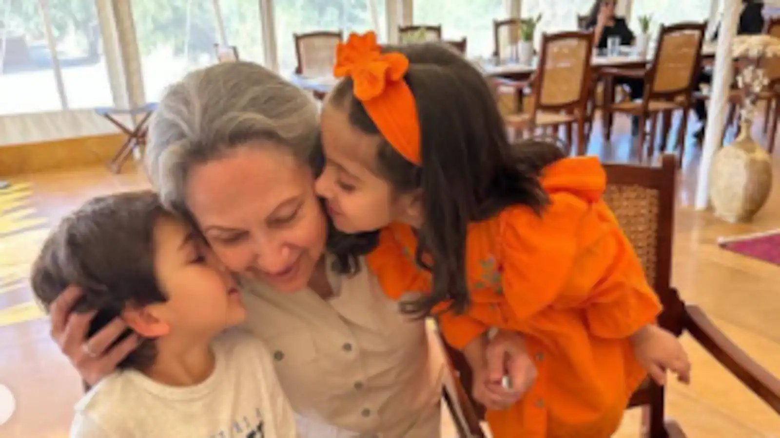 On Inaya's 9th birthday, Sharmila Tagore, a million-dollar portrait of Taimur. Courtesy, Kareena Kapoor