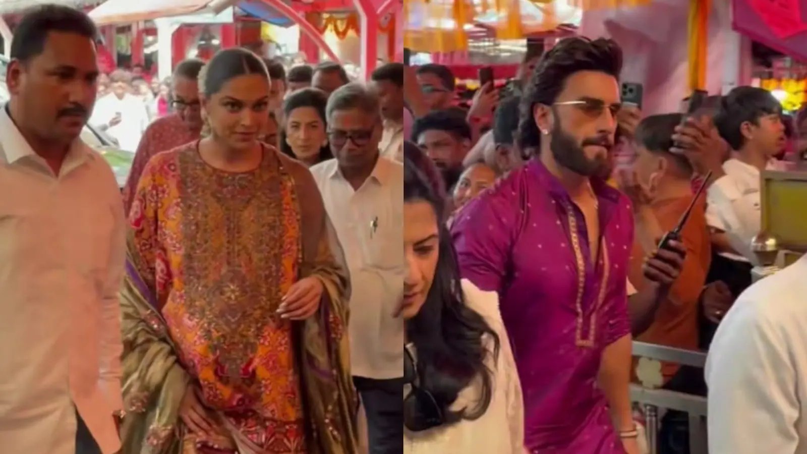 Ranveer Singh, Deepika Padukone visit Siddvinayak Temple in Mumbai ahead of baby number 2's arrival