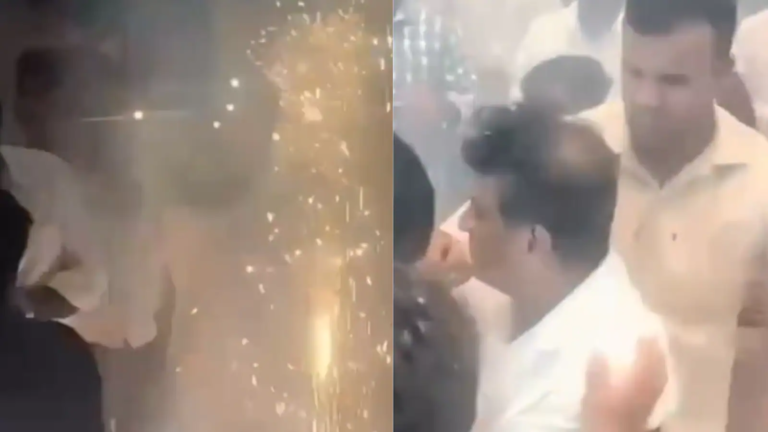 A firecracker exploded near Shivarajkumar surety Progress, the actor survived very little