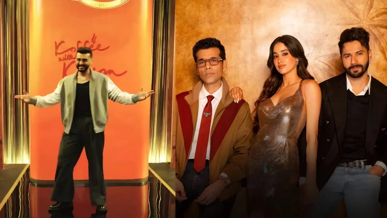 Koffee With Karan 9 Promo: Janhvi Kapoor with Karan Johar, Varun Dhawan Addresses, Arjun Kapoor Makes a Cameo