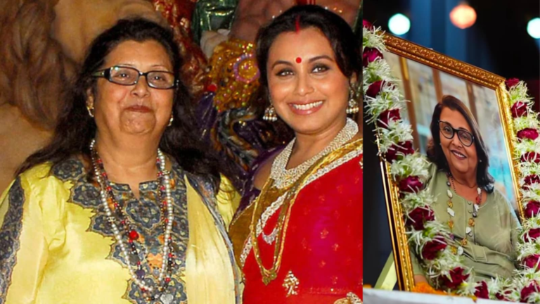 Rani Mukherjee's mother was paid tribute at a family Durga Puja event in Mumbai