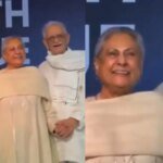 'Saw her smile for the first time': Internet reacts to Jaya Bachchan laughing with Gulzar at book launch in Mumbai
