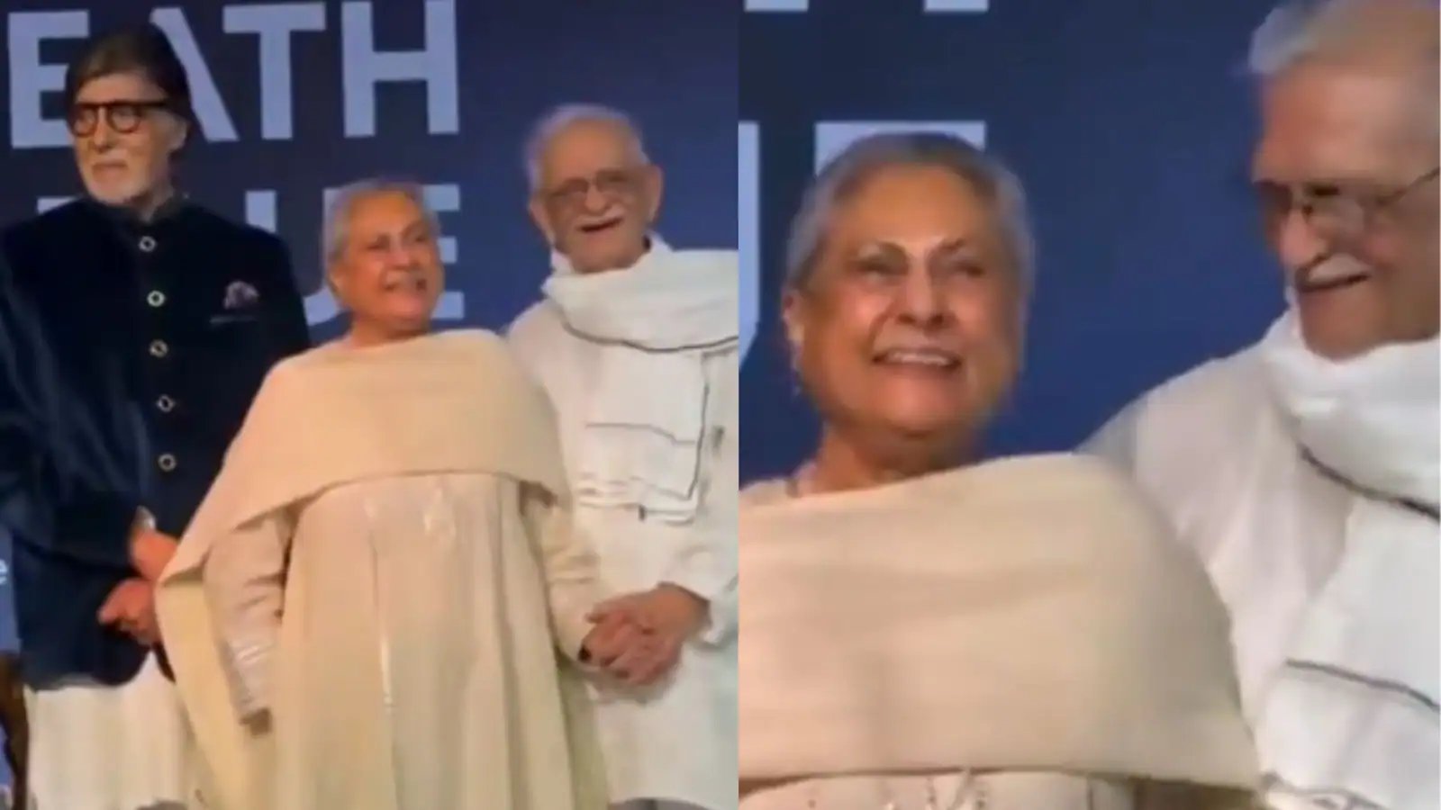 'Saw her smile for the first time': Internet reacts to Jaya Bachchan laughing with Gulzar at book launch in Mumbai