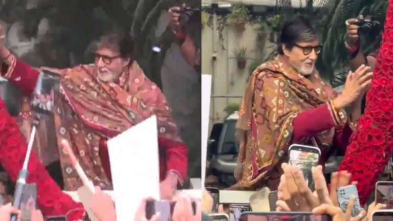 Video: Amitabh Bachchan greets fans outside Jalsa on his 84th birthday