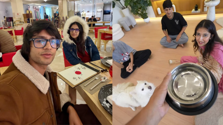 YouTuber Sourav Joshi criticized after asking wife Avantika to drink from pet dog Oreo's water bowl